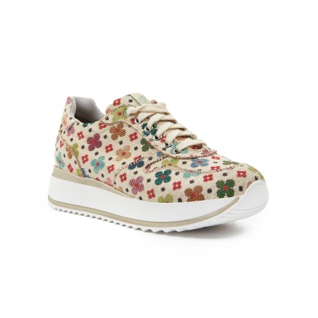 Asia Damensneaker Flower White