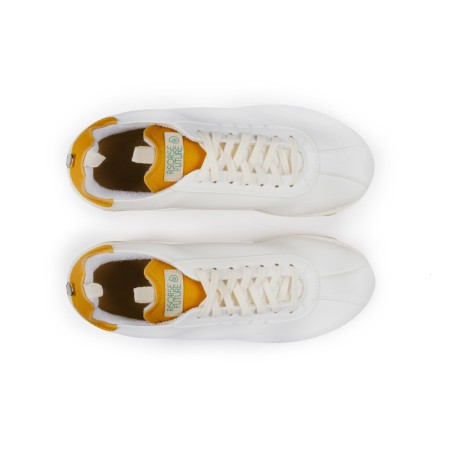 Refe White Yellow Vegan Sneakers Made in Italy | Risorse Future