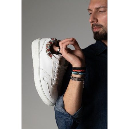 Urano White Honeycomb Sneakers Vegan Made in Italy | Risorse Future