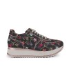 Asia Damensneaker Blümchen Black