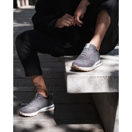 Roger Anthracite Hemp Shoes Made in Italy | Risorse Future