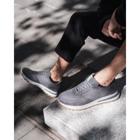 Roger Anthracite Hemp Shoes Made in Italy | Risorse Future