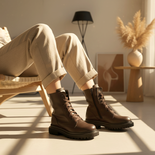 Zoe Boots Brown Vegan Made in Italy | Risorse Future