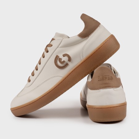 Zenit Bianco Camel Sneakers Scarpe Vegan Made in Italy | Risorse Future
