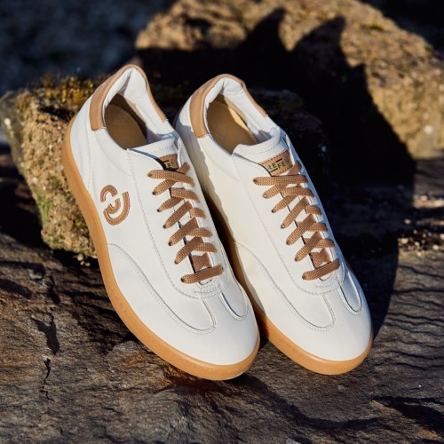 Zenit White Camel Sneakers Vegan Made in Italy | Risorse Future
