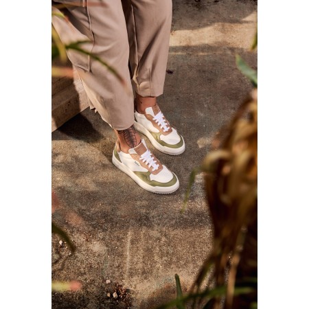 Wave Sage/Camel Sneakers Scarpe Vegan Made in Italy | Risorse Future