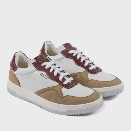 Wave Bordeaux/Hazelnut Sneakers Vegan Made in Italy | Risorse Future